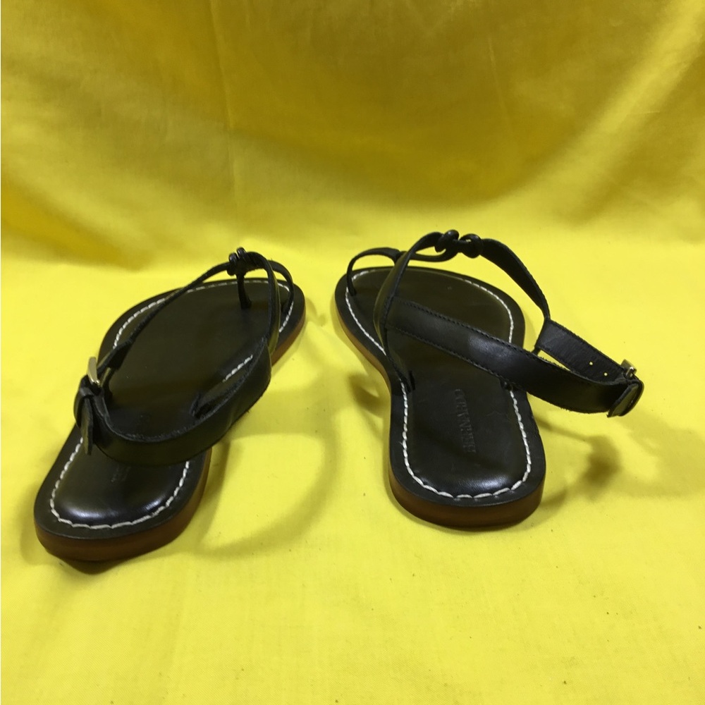 Bernardo Black Leather T-Style Ankle Strap Sandals SZ 8 NWT - Picture 3 of 10